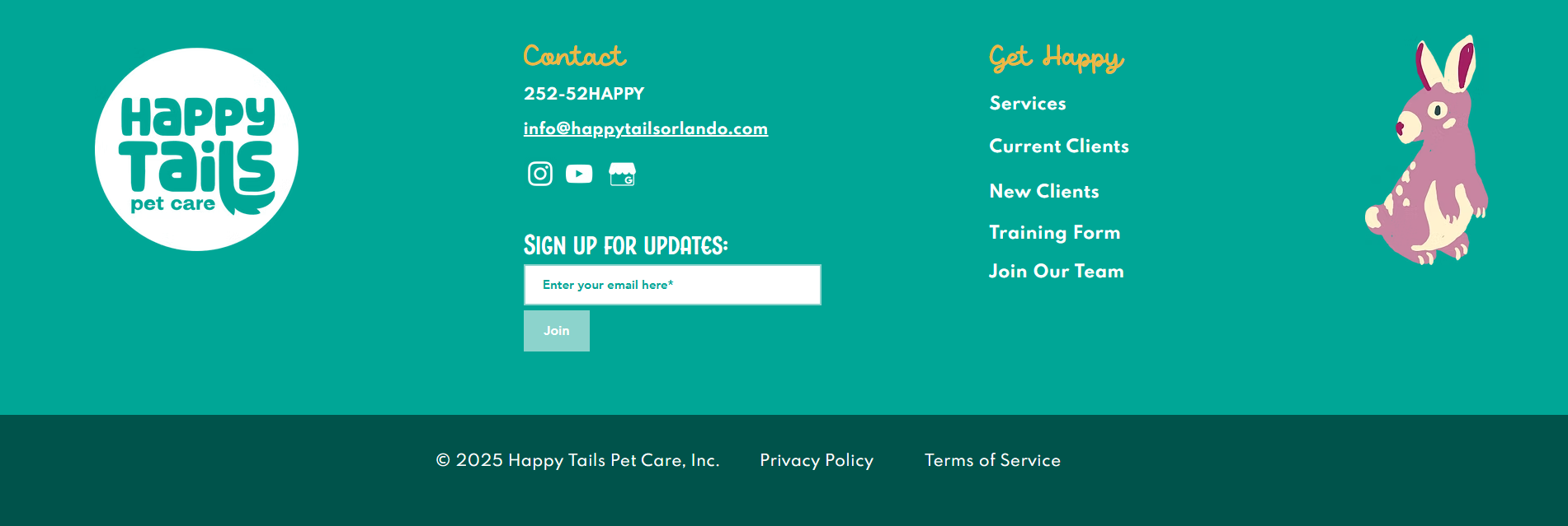 Happy Tails Footer